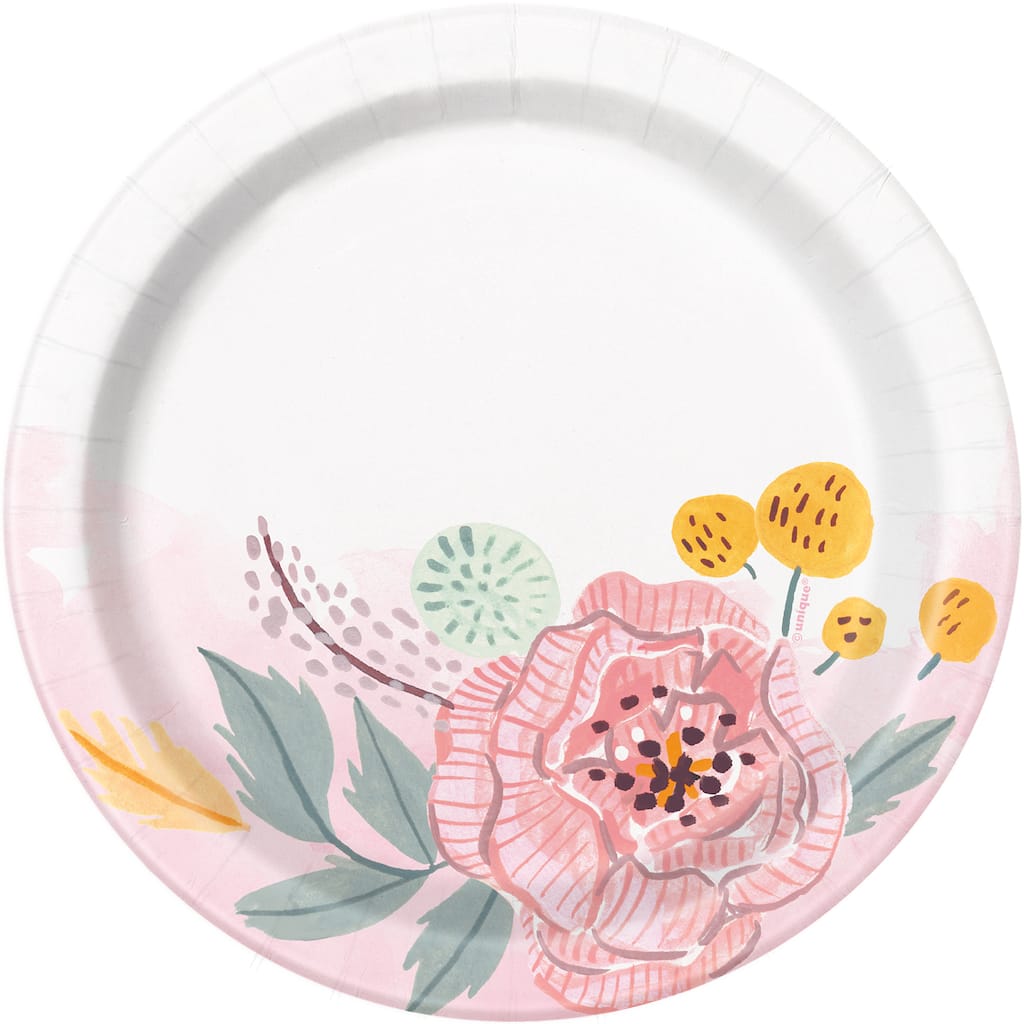 Spring Floral Party Paper Plates 8 Ct.